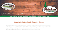 Desktop Screenshot of mountainlakesloghomes.com