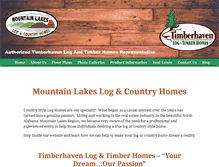 Tablet Screenshot of mountainlakesloghomes.com